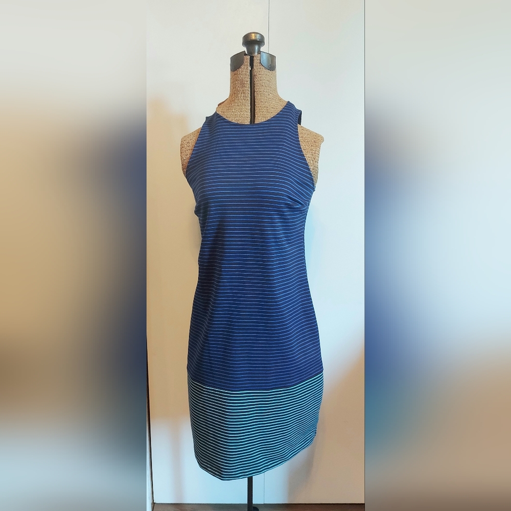 Merona Bodycon Blue Striped Sleeveless Dress Size 8